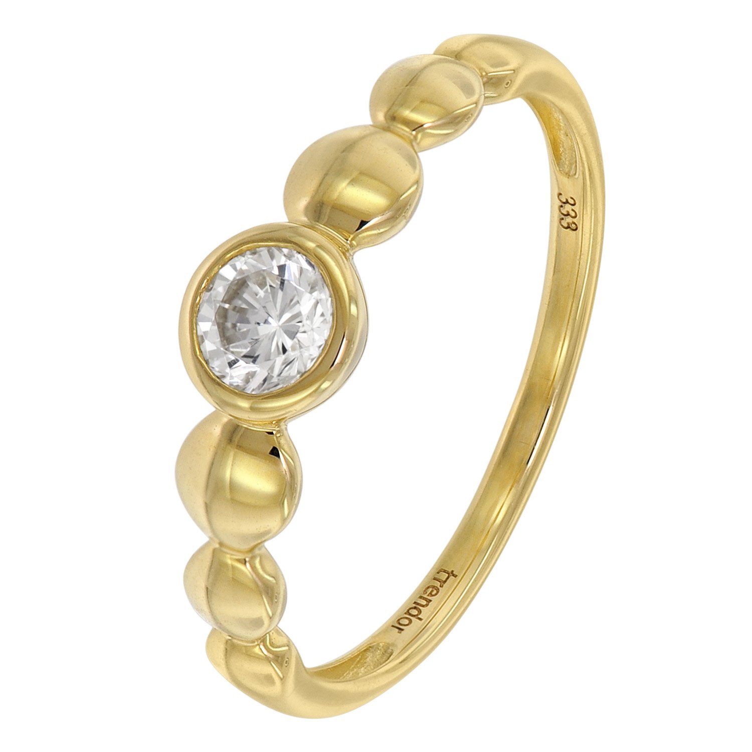 trendor 39356 Verlobungsring Gold 333 / 8 Karat Damenring mit Zirkonia