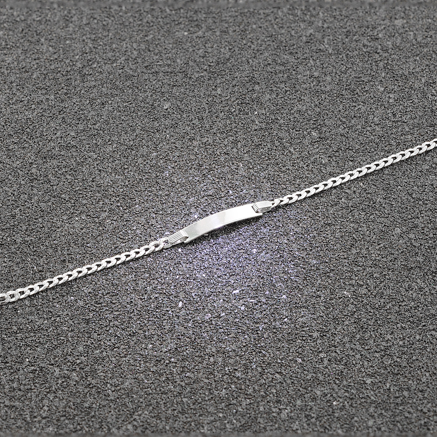 Trendor Gravurarmband Aus 925er Sterlingsilber – Personalisierbar, 18 Cm, Mit Karabinerverschluss, Inkl. Gravur & Geschenkbox