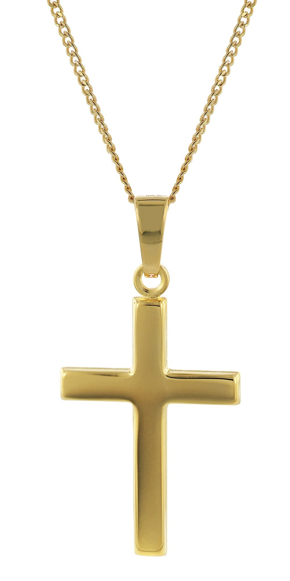 trendor 41902 Halskette mit Kreuz Gold 333/8K Kreuzanhänger 21 mm