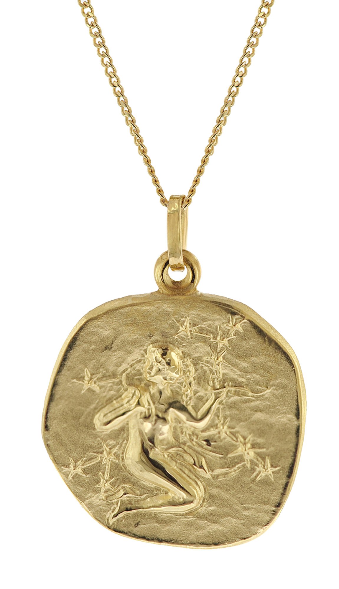 trendor 41960-09 Jungfrau Sternzeichen Ø 20 mm mit 333/8K Goldkette für Herren