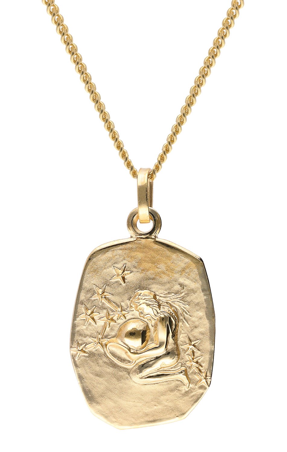 trendor 15404-02 Wassermann Sternzeichen Gold 333 mit vergoldeter Silberkette