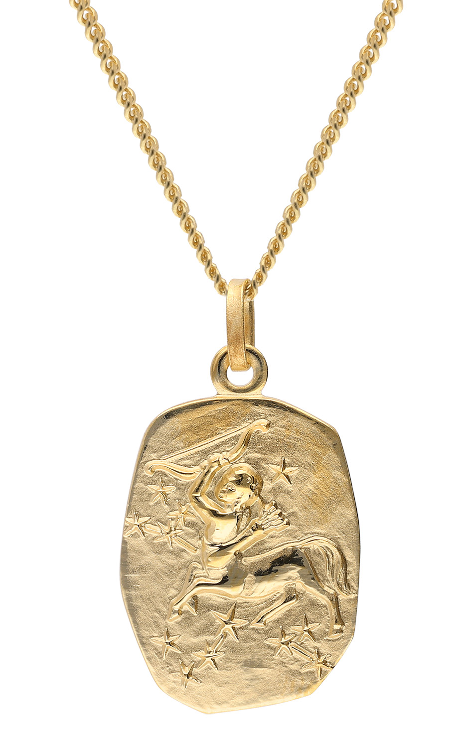 trendor 15404-12 Schütze Sternzeichen Gold 333 mit vergoldeter Silberkette