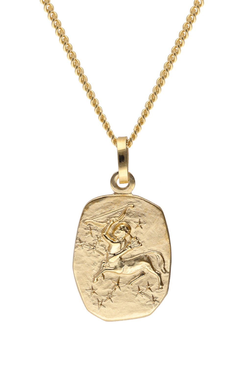 trendor 15436-12 Schütze Sternzeichen Gold 585 mit vergoldeter Silberkette