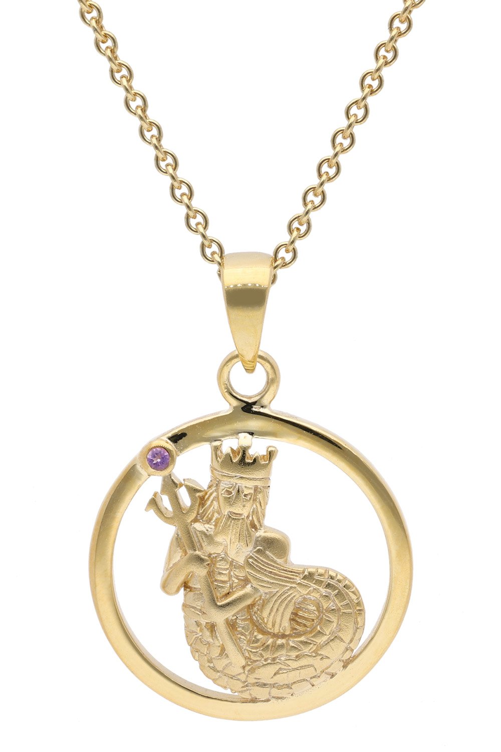 trendor 15560-02 Sternzeichen Wassermann Gold 333 + vergoldete Halskette