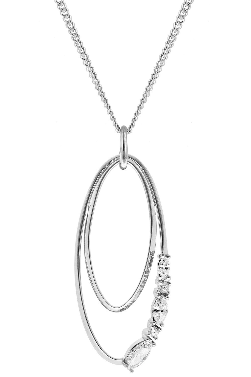 trendor 68360 Damen-Kette Silber 925 Zirkonia-Collier