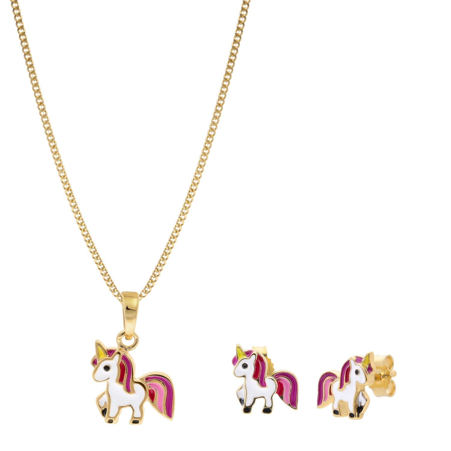 trendor 68527 Schmuck-Set für Kinder Farbenfrohes Einhorn Geschenkset