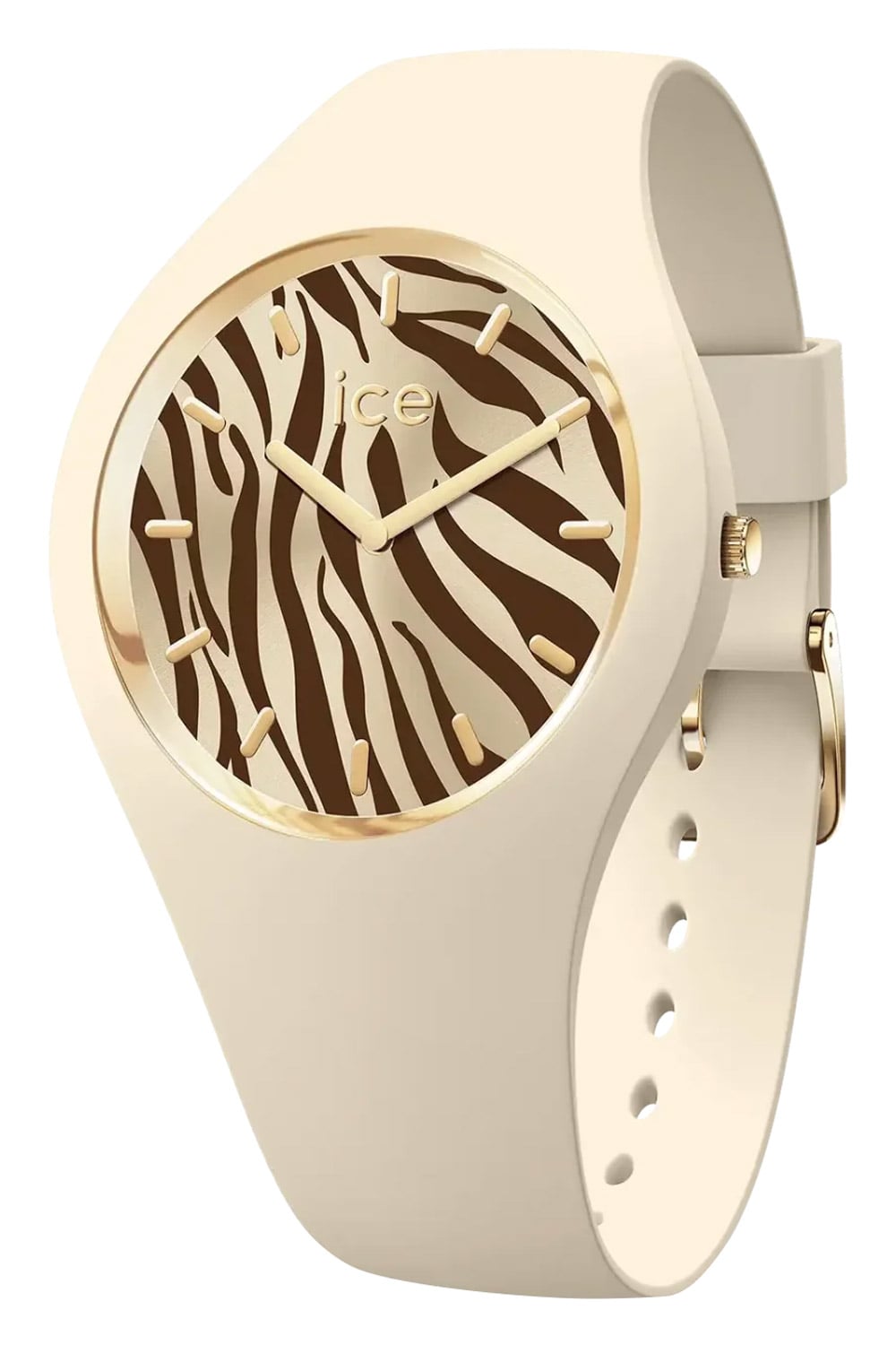 Ice-Watch 025892 Armbanduhr für Damen ICE Wild S Mandelhaut/Goldfarben Zebra