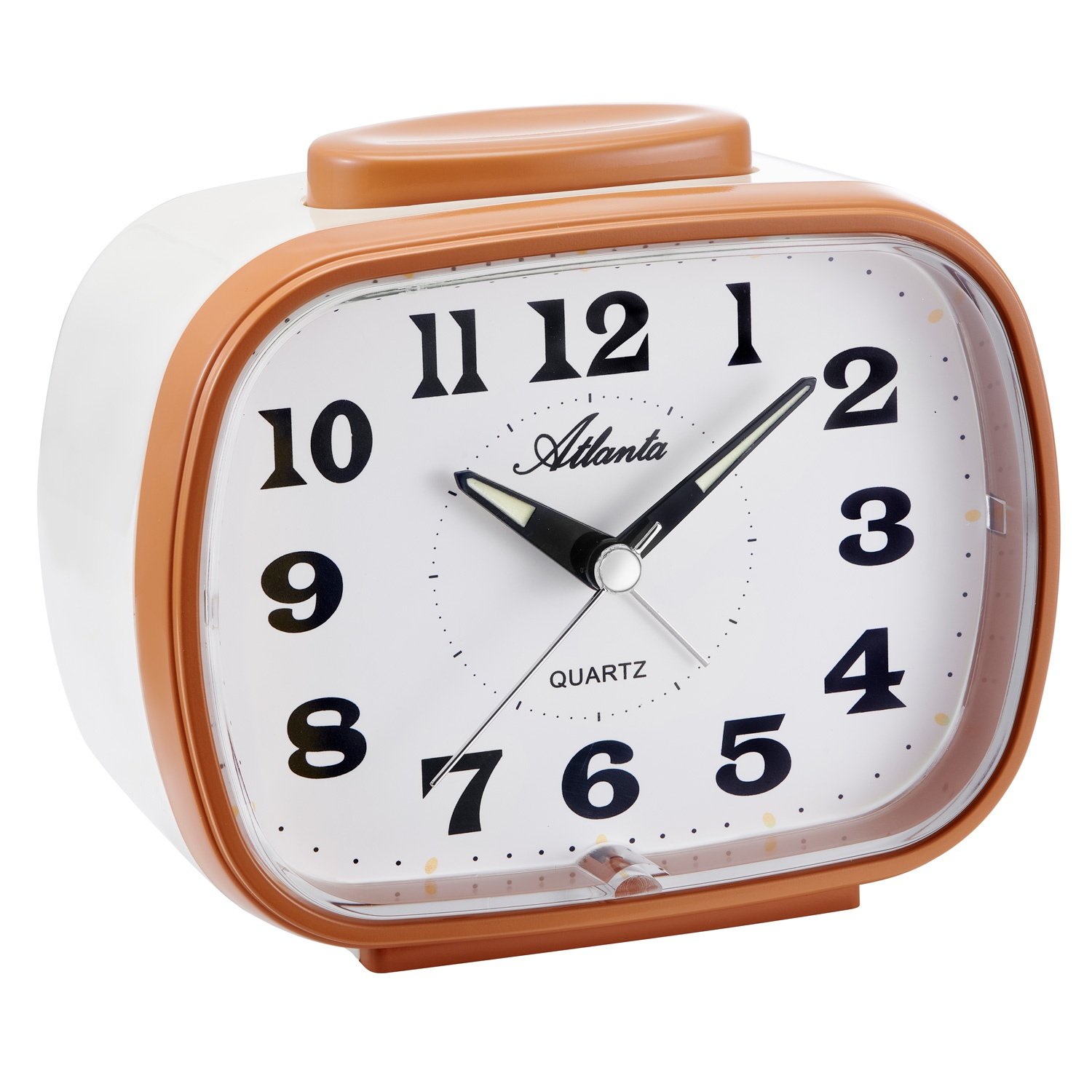 Atlanta 2172/3 Quarzwecker mit Glockensignal Braun