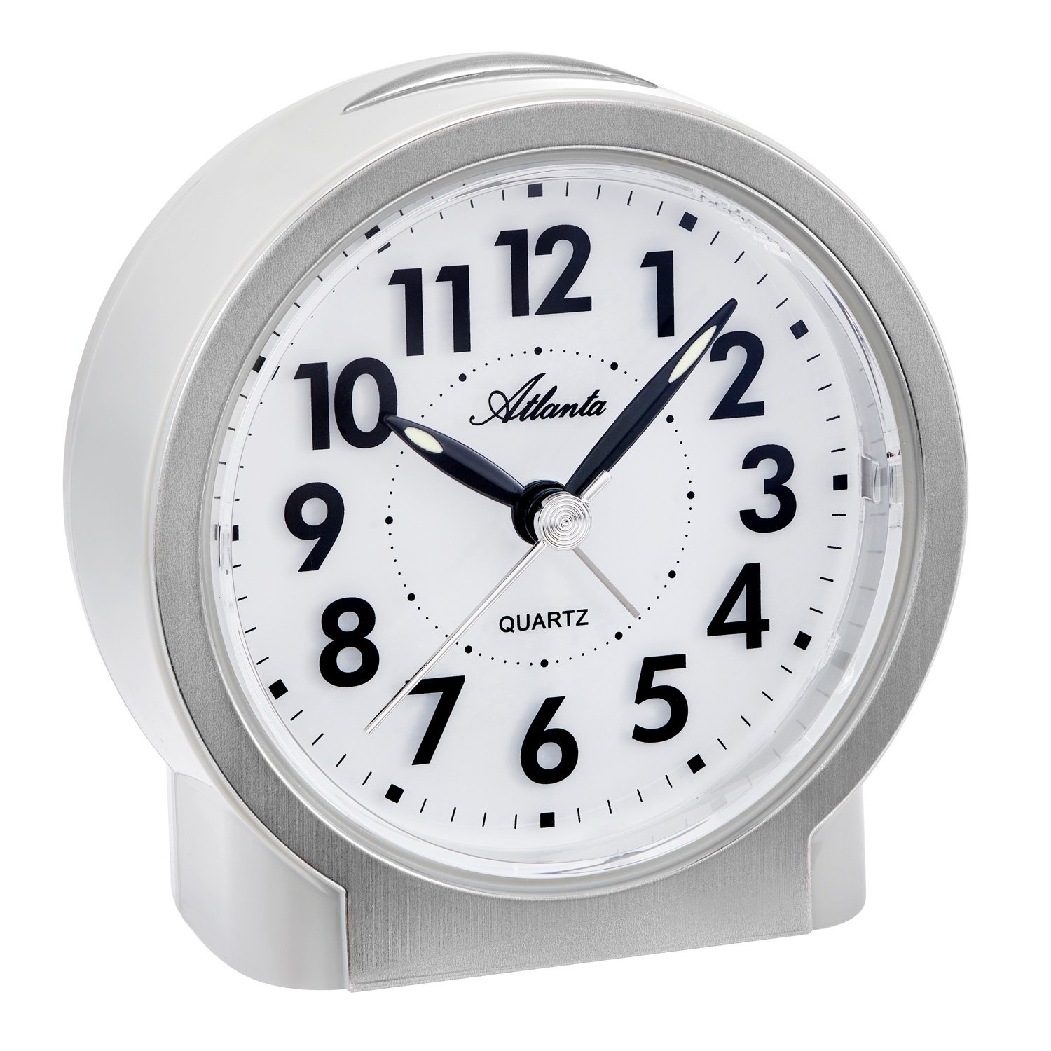 Atlanta 2173/19 Quarz-Wecker Hellgrau/Silberfarben