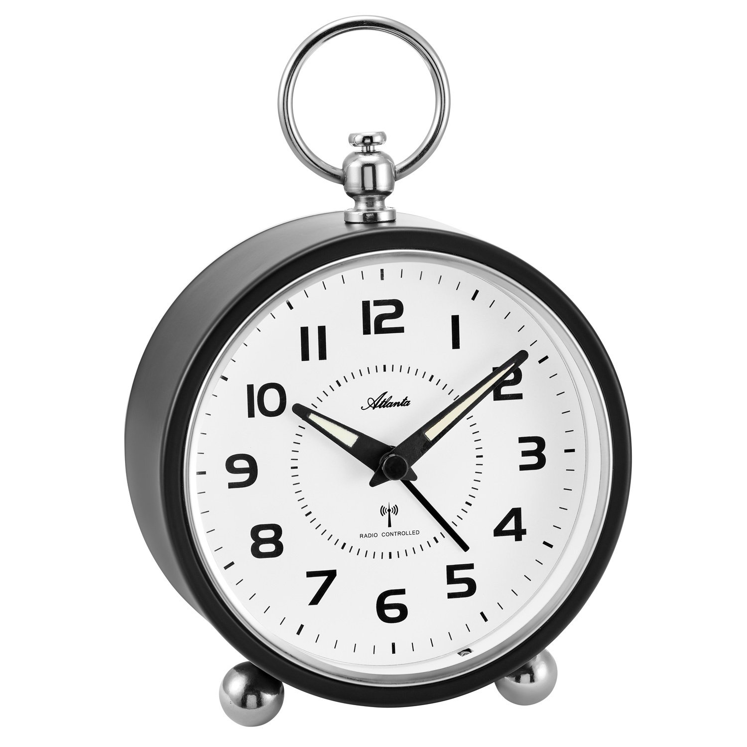 Atlanta 1836/7 Funkwecker Quarz Schwarz