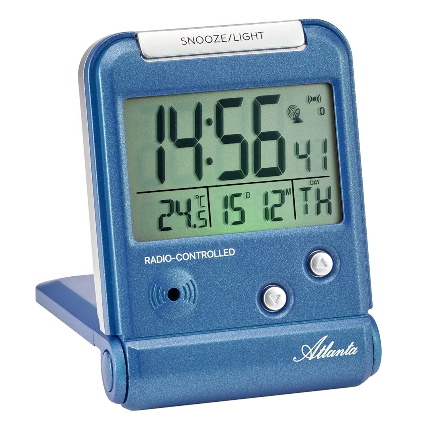 Atlanta 1806/5 Funkwecker Digital Reisewecker Blau