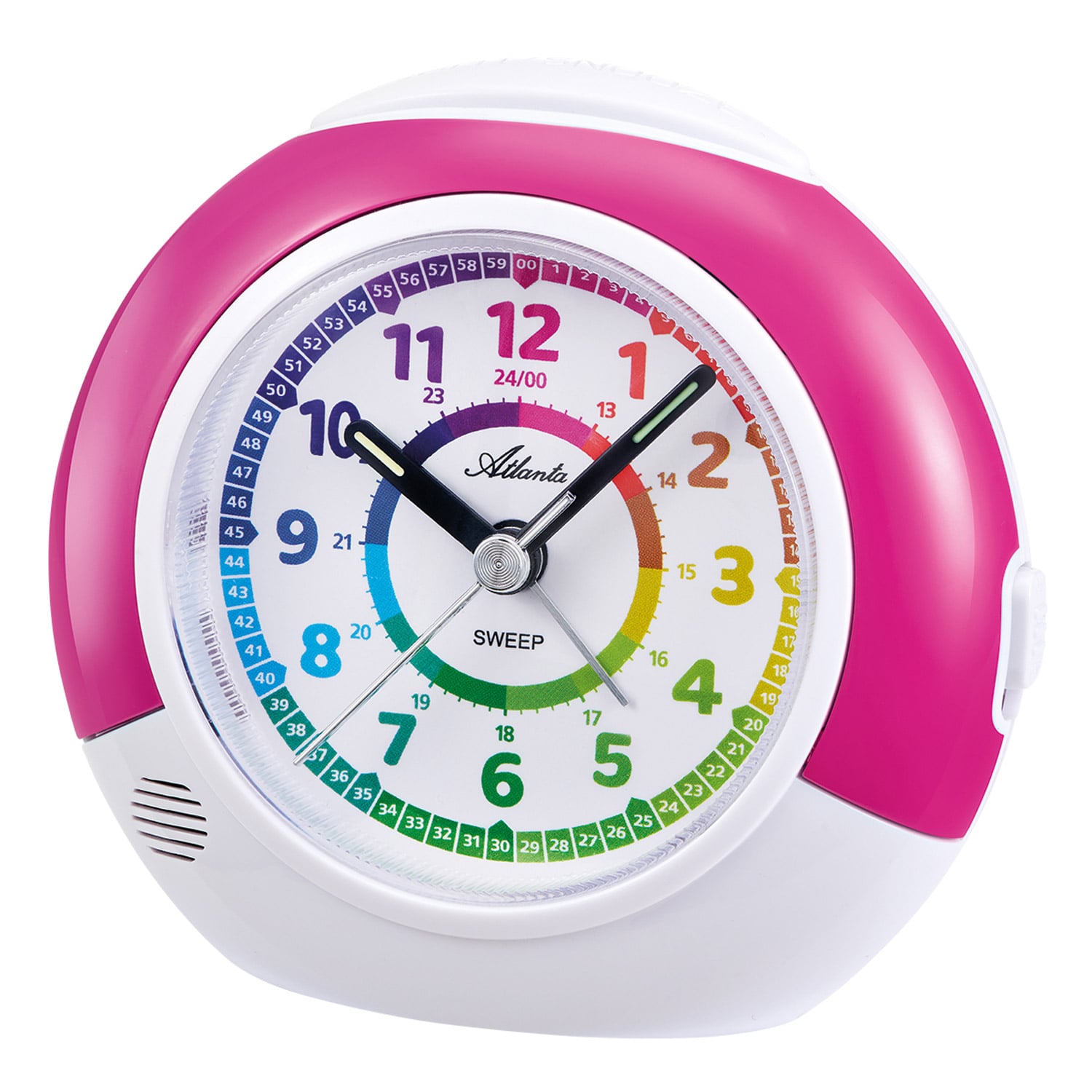 Atlanta 2147/17 Kinderwecker mit Leisegang Pink