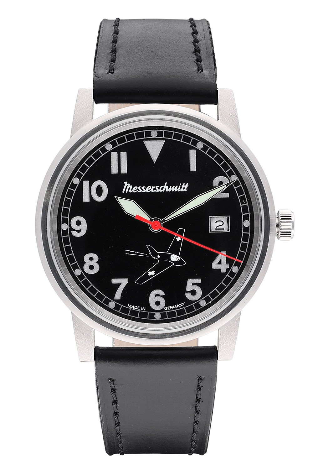 Messerschmitt ME163-80-6 Herren-Fliegeruhr Komet 163 Schwarz
