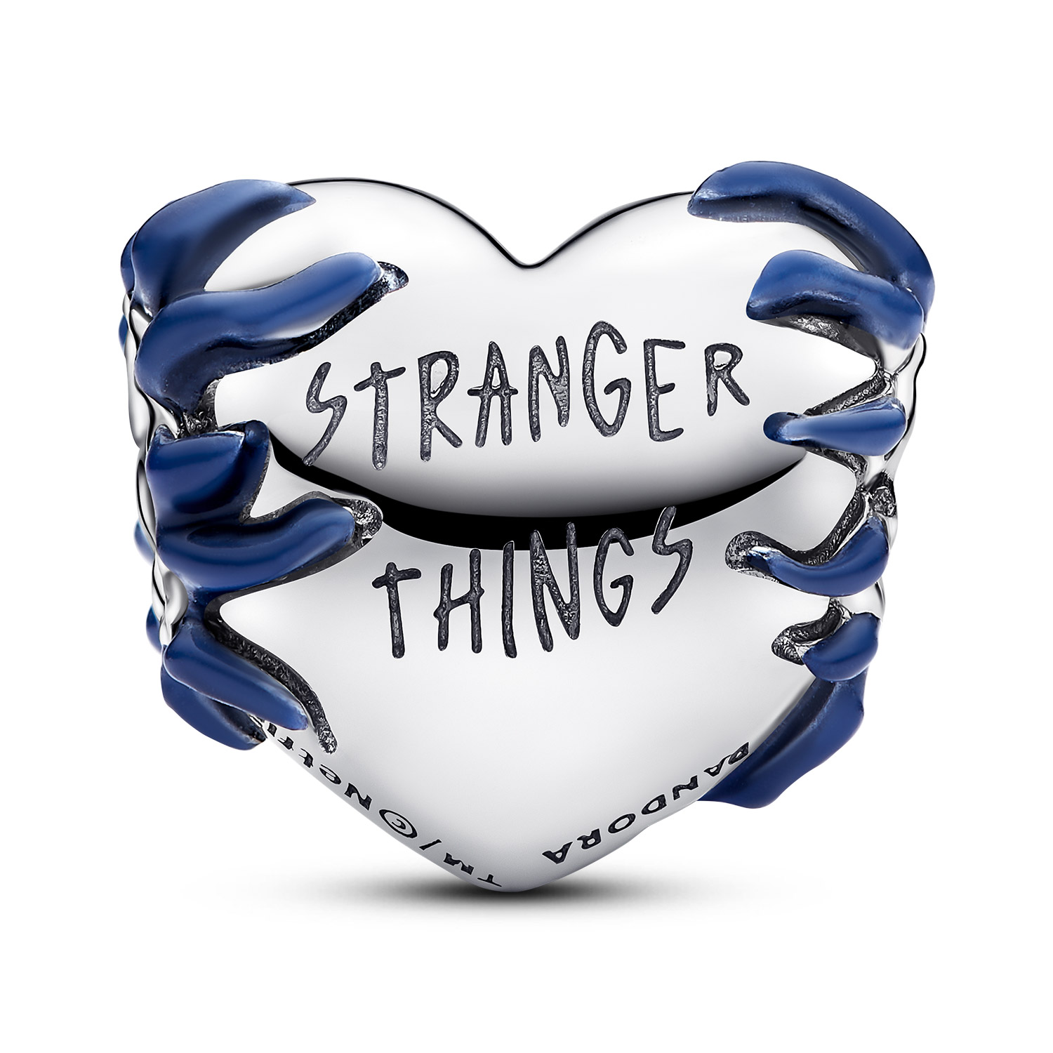 Pandora Silver Charm Stranger Things Glow-in-the-Dark Heart