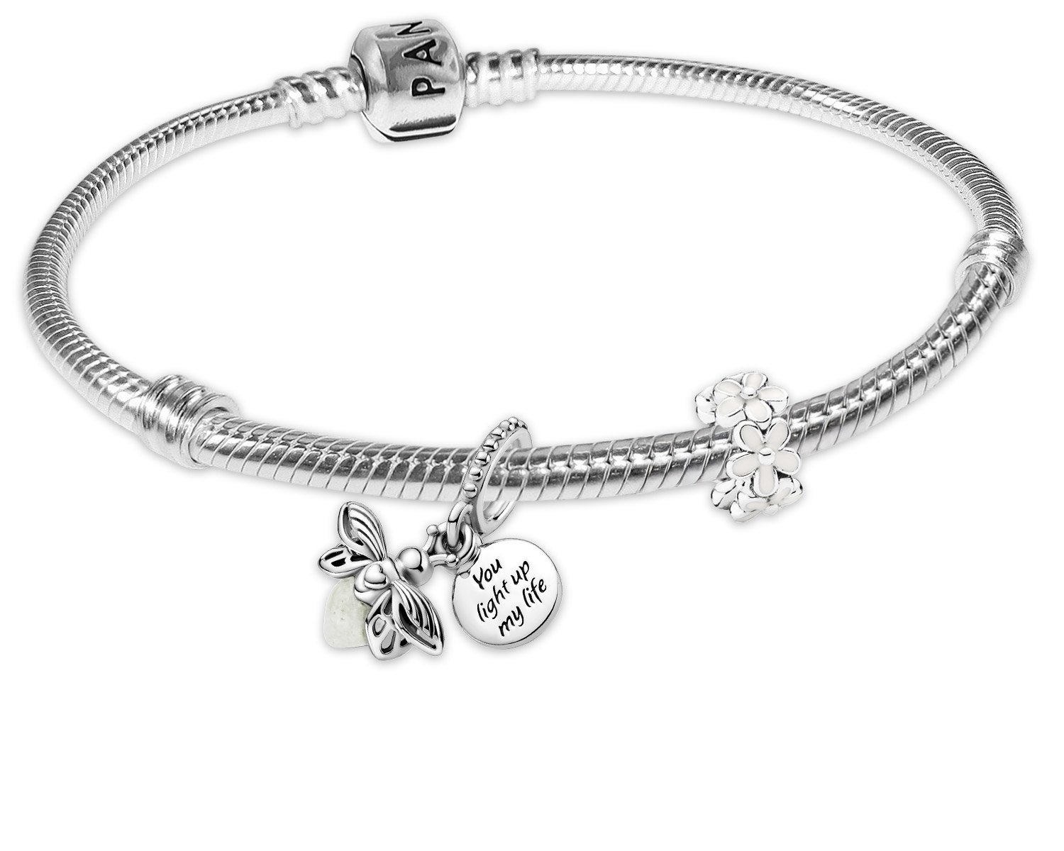 Pandora 68633 Damenarmband Silber Geschenk-Set Glühwürmchen und Gänseblümchen