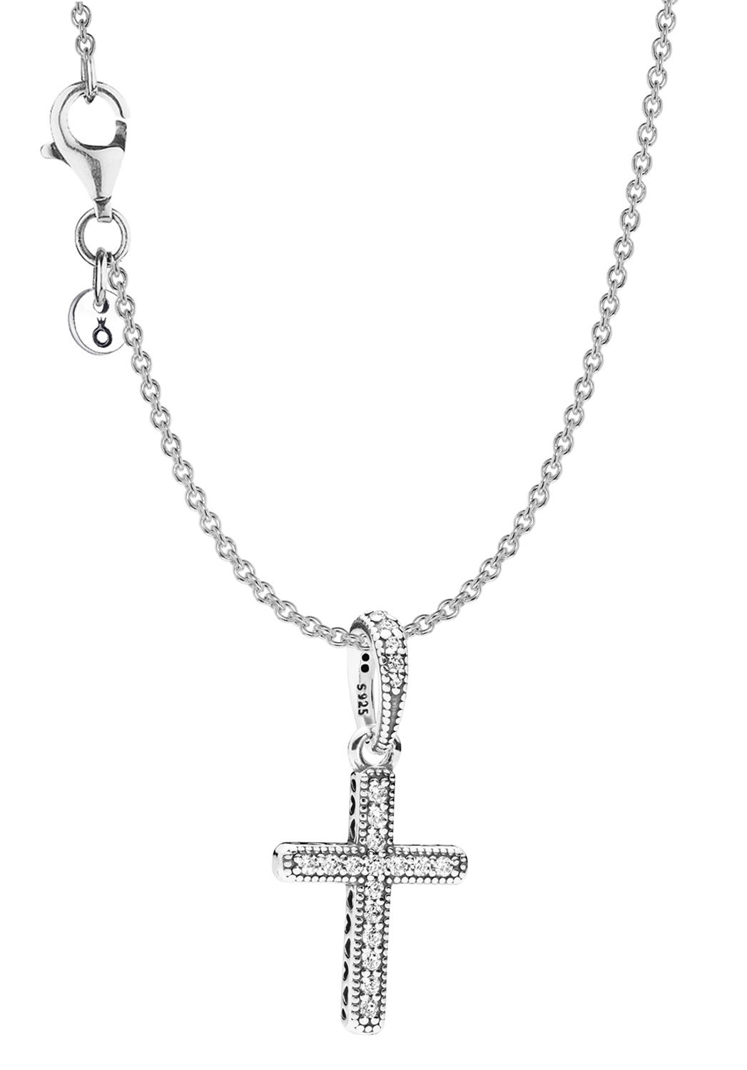 Pandora 68622 Halskette für Damen und Jugendliche Glitzerndes Kreuz Set