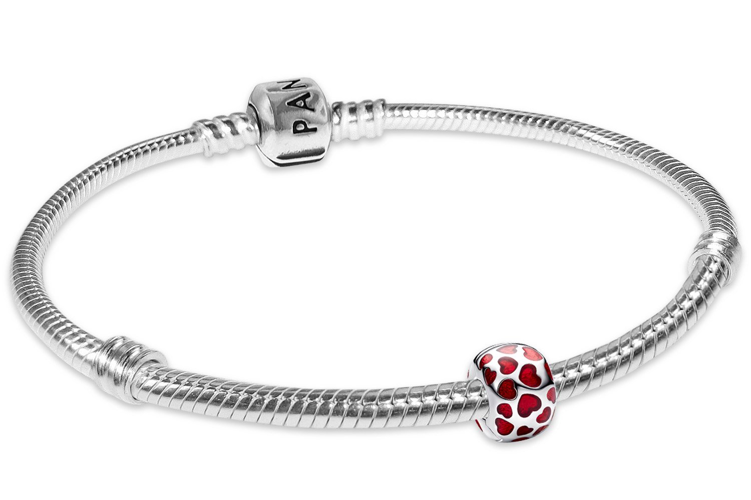 Pandora 28129 Armband Starter-Set Rote Herzen Silber