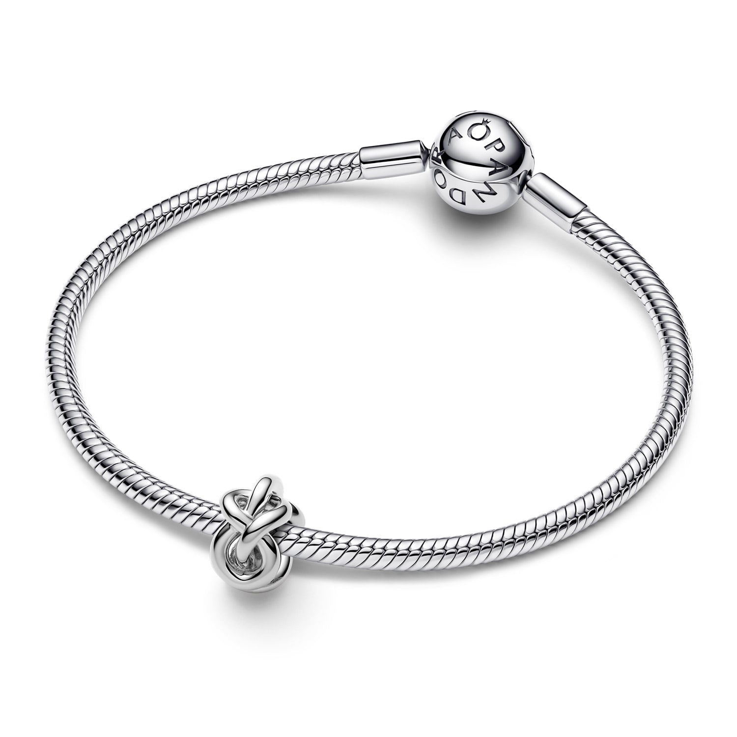 Charm Cuore Nodo Infino e Pavè | Ciondolo | Argento Sterling 925 | Pandora