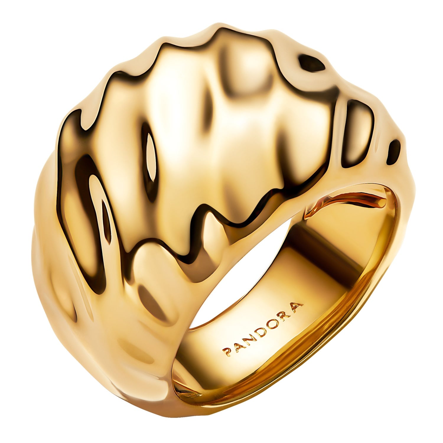 Pandora 163884C00 Damen Statement-Ring Wellig Goldfarben Pandora 163884C00 Damen Statement-Ring Wellig Goldfarben