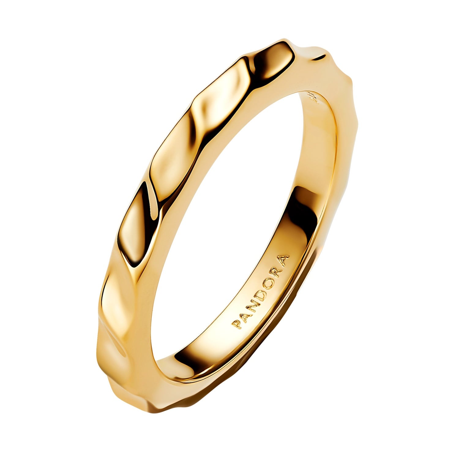 Pandora 163885C00 Damen-Bandring Wellig Goldfarben