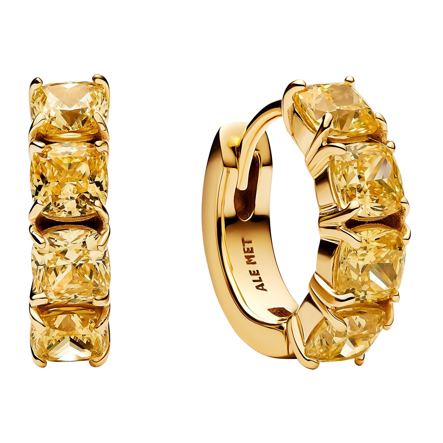 Pandora 263851C02 Damen-Ohrringe Creolen Goldfarben Gelb