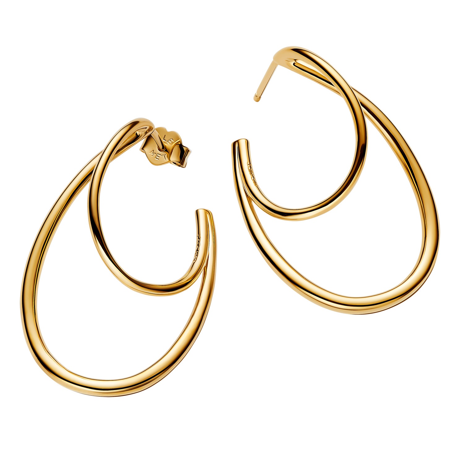 Pandora 263870C00 Damen-Ohrringe Creolen Goldfarben