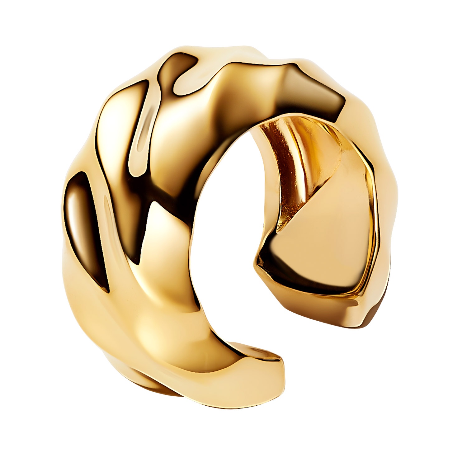 Pandora 263872C00 Einzelner Ohrring Ear Cuff Wellig Goldfarben Pandora 263872C00 Einzelner Ohrring Ear Cuff Wellig Goldfarben