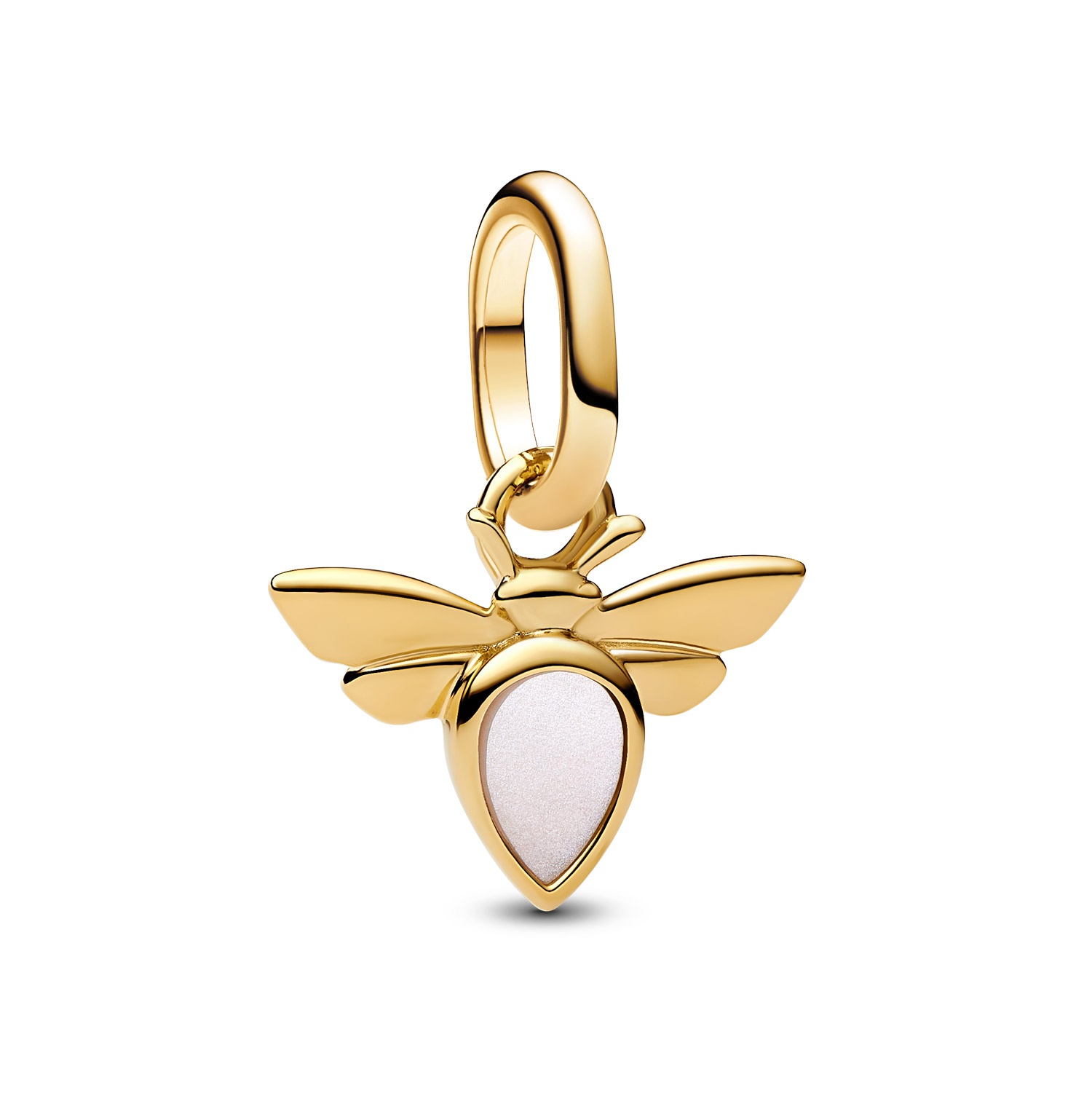 Pandora 763826C01 Mini Charm-Anhänger Weiße Biene Goldfarben