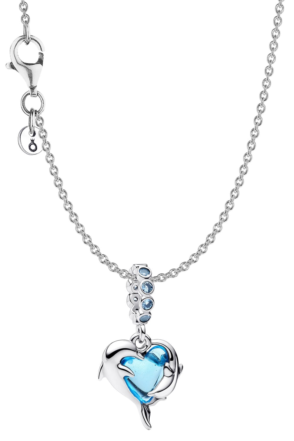 Pandora 28908 Damen-Kette Silber Geschenk-Set Blaue Muranoglas Delfine