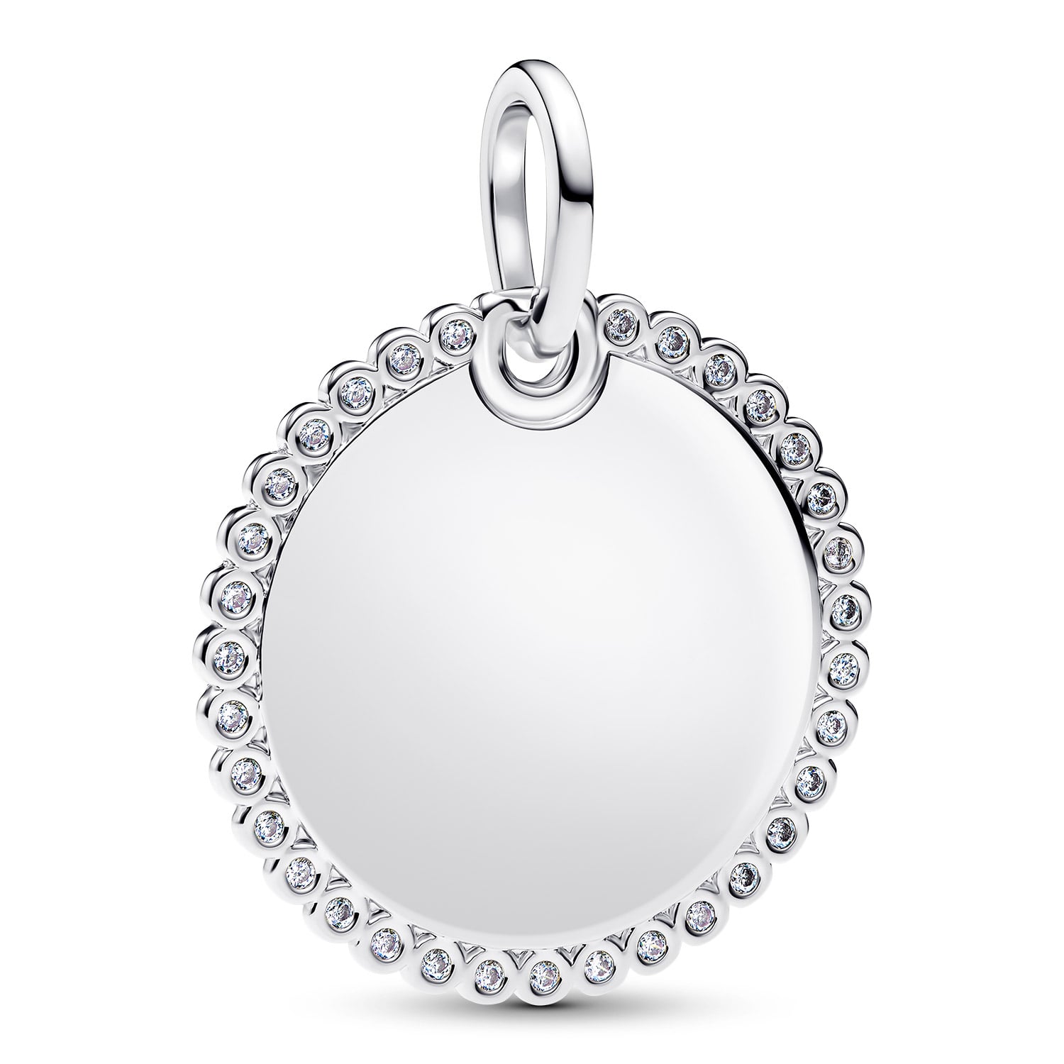 Pandora 394007C01 Anhänger Silber Runde Gravurplatte