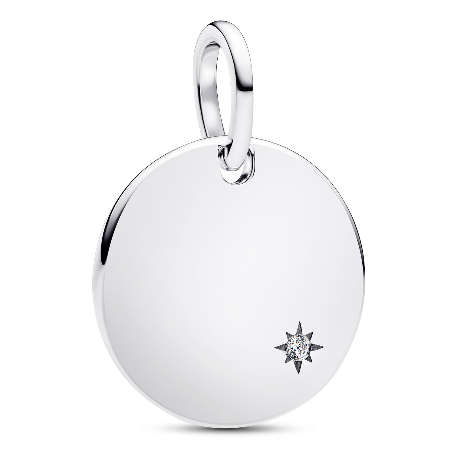 Pandora 394012C01 Anhänger Silber Gravurplatte mit Lab-Grown Diamant