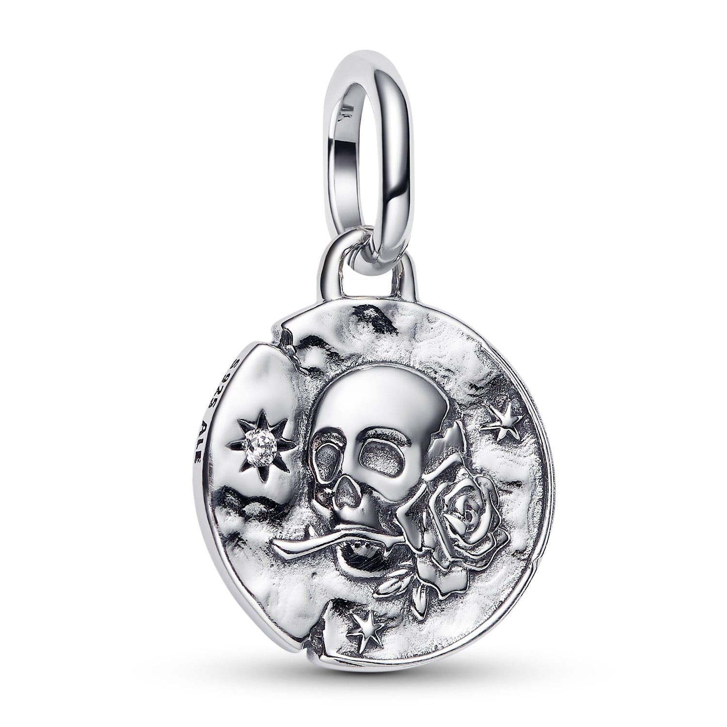 Pandora 794089C01 Medaillon Charm-Anhänger Silber Totenkopf