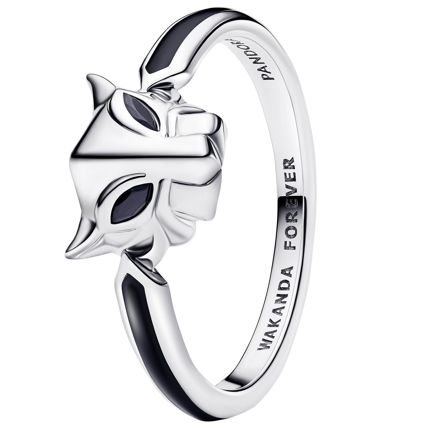 Pandora 194223C01 Damen-Ring Marvel Schwarzer Panther Silber