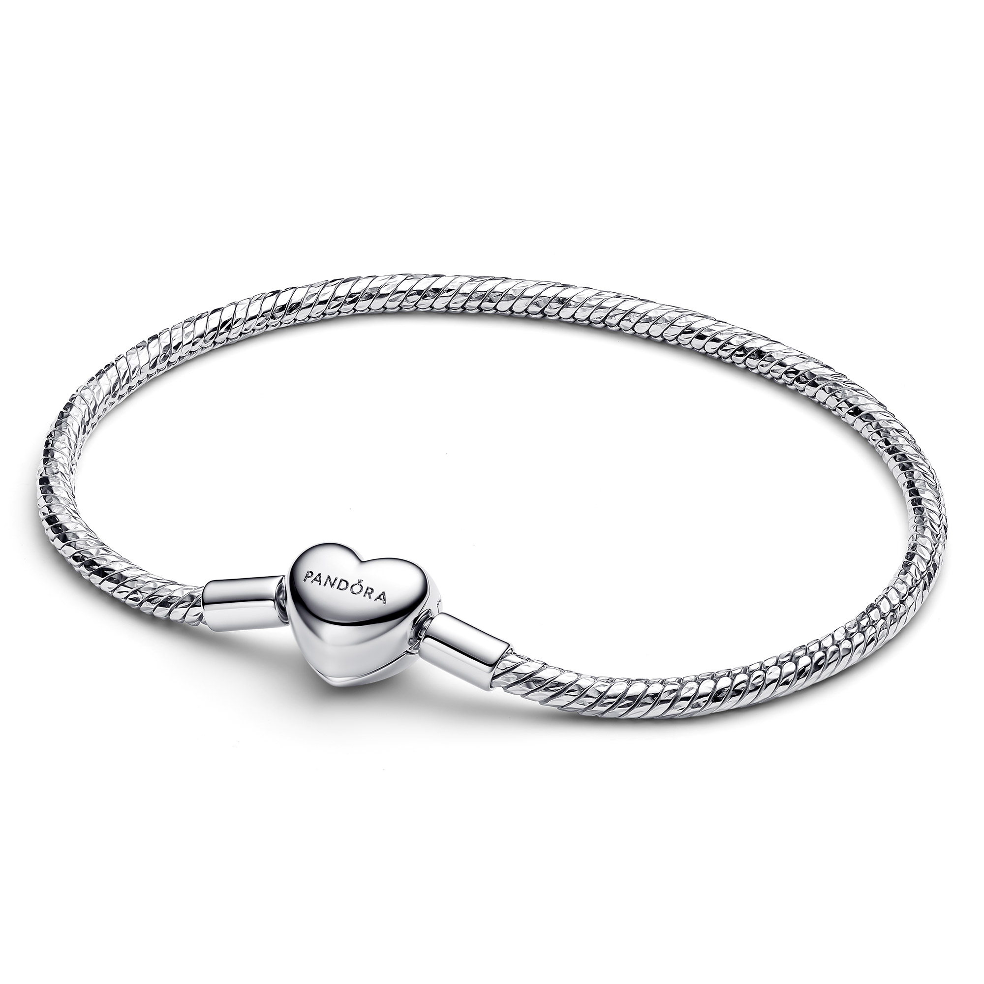 Pandora 594236C00 Damenarmband Facettiert mit Herzverschluss Silber