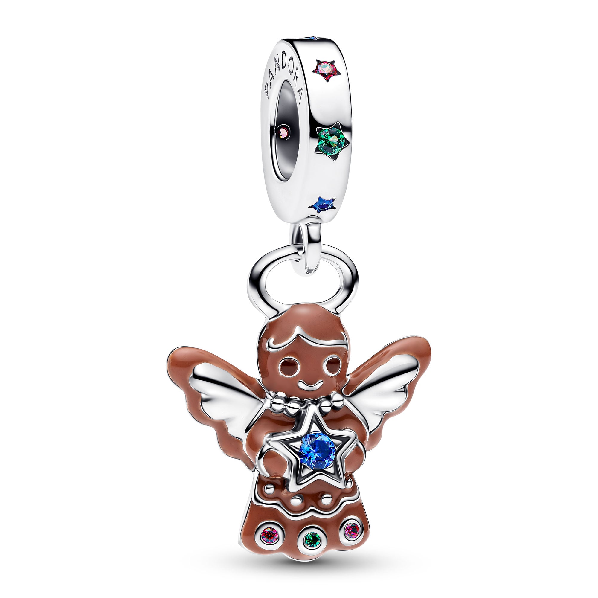 Pandora 794247C01 Silber Charm-Anhänger Lebkuchen Engel