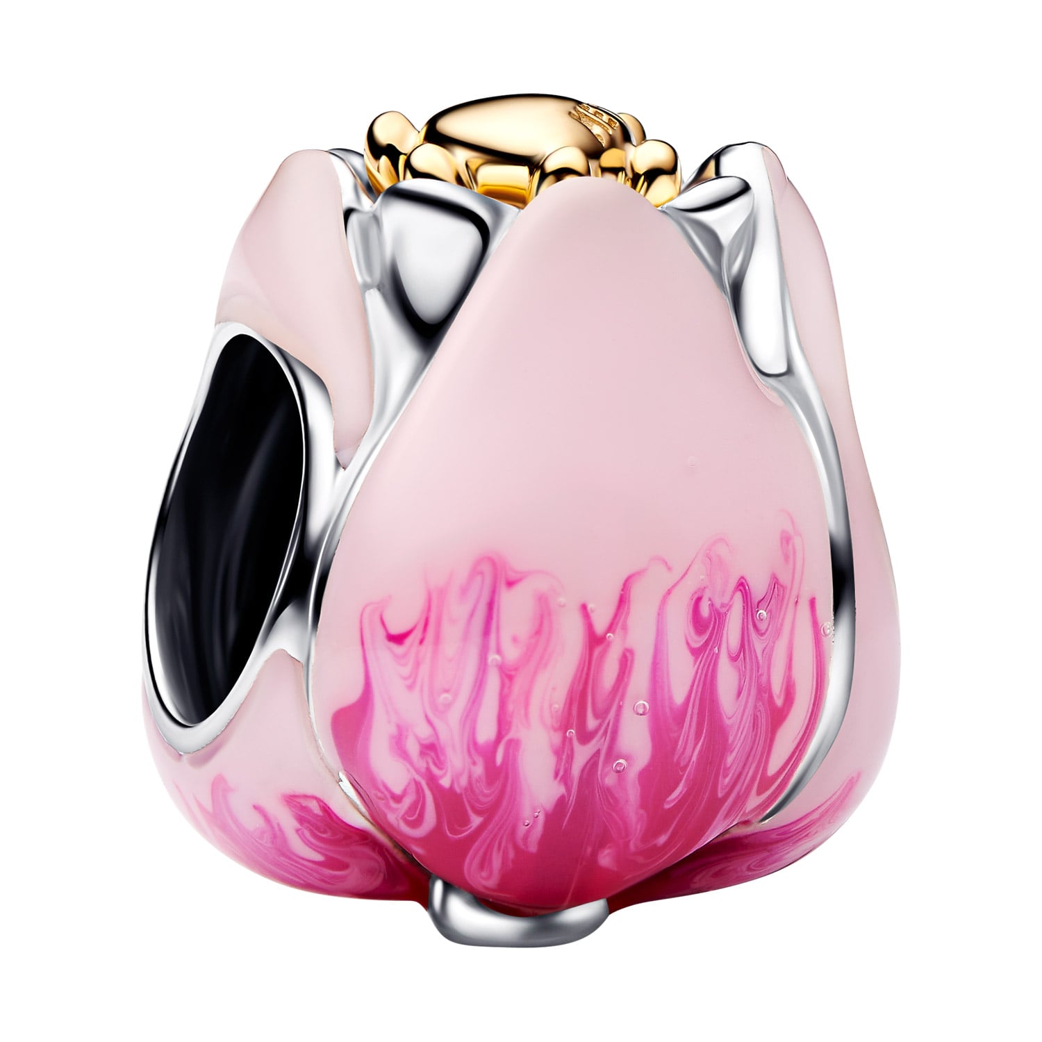 Pandora 764352C01 Silber Charm Pinkfarbene Tulpe