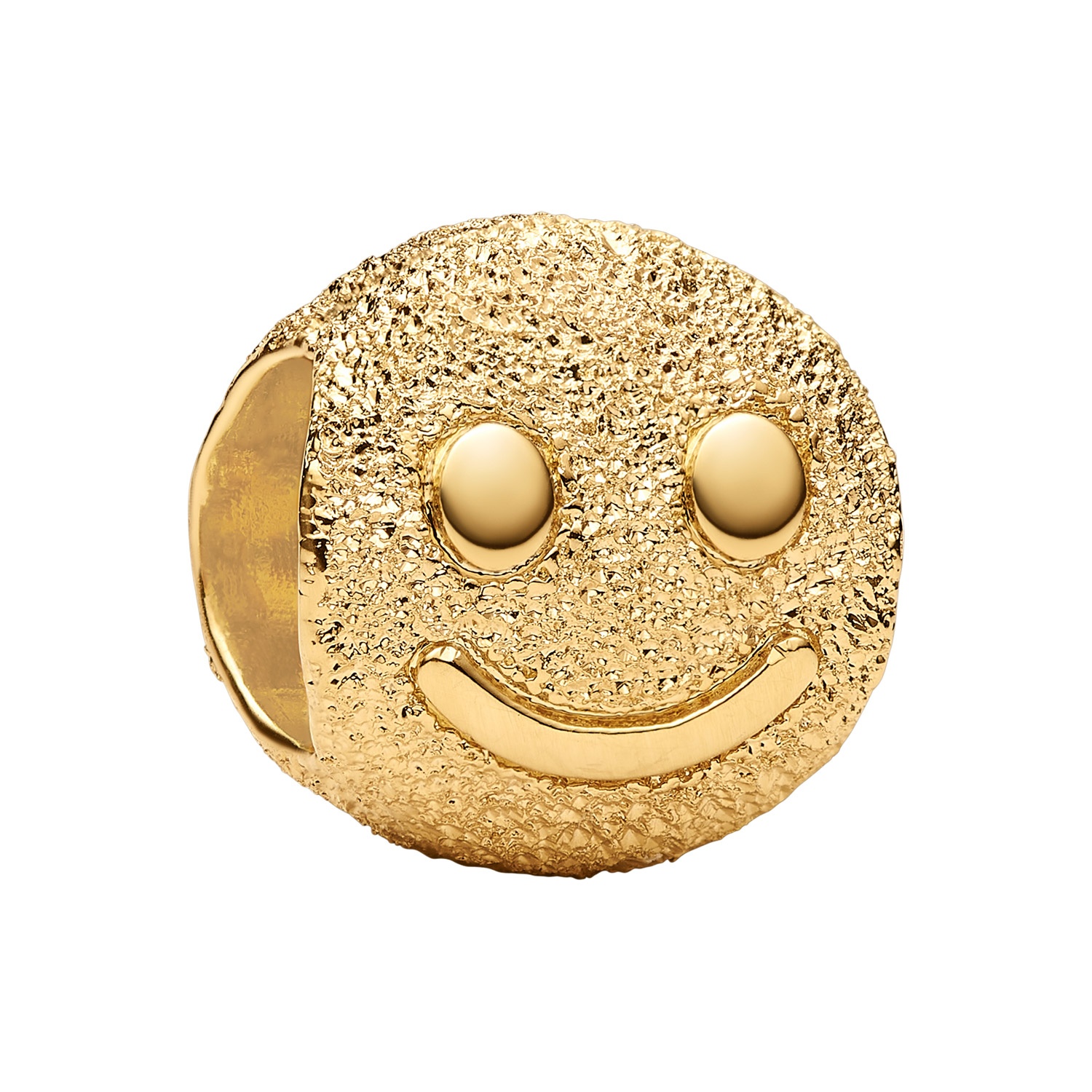 Pandora 764526C00 Goldfarbener Charm Glückliches Gesicht Mini