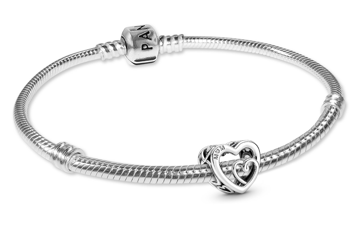 Pandora 21484 Damen-Starterarmband Silber Geschenk-Set Mom Unendliche Herzen