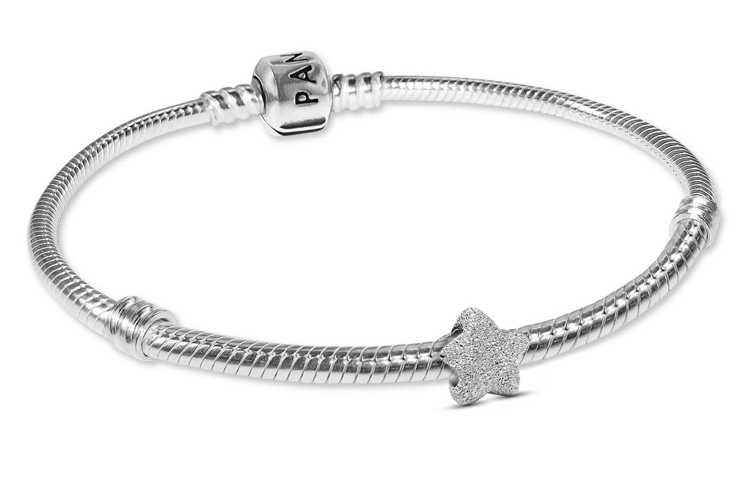 Pandora 21512 Damen-Armband Geschenkset Silber mit Mini Stern matt