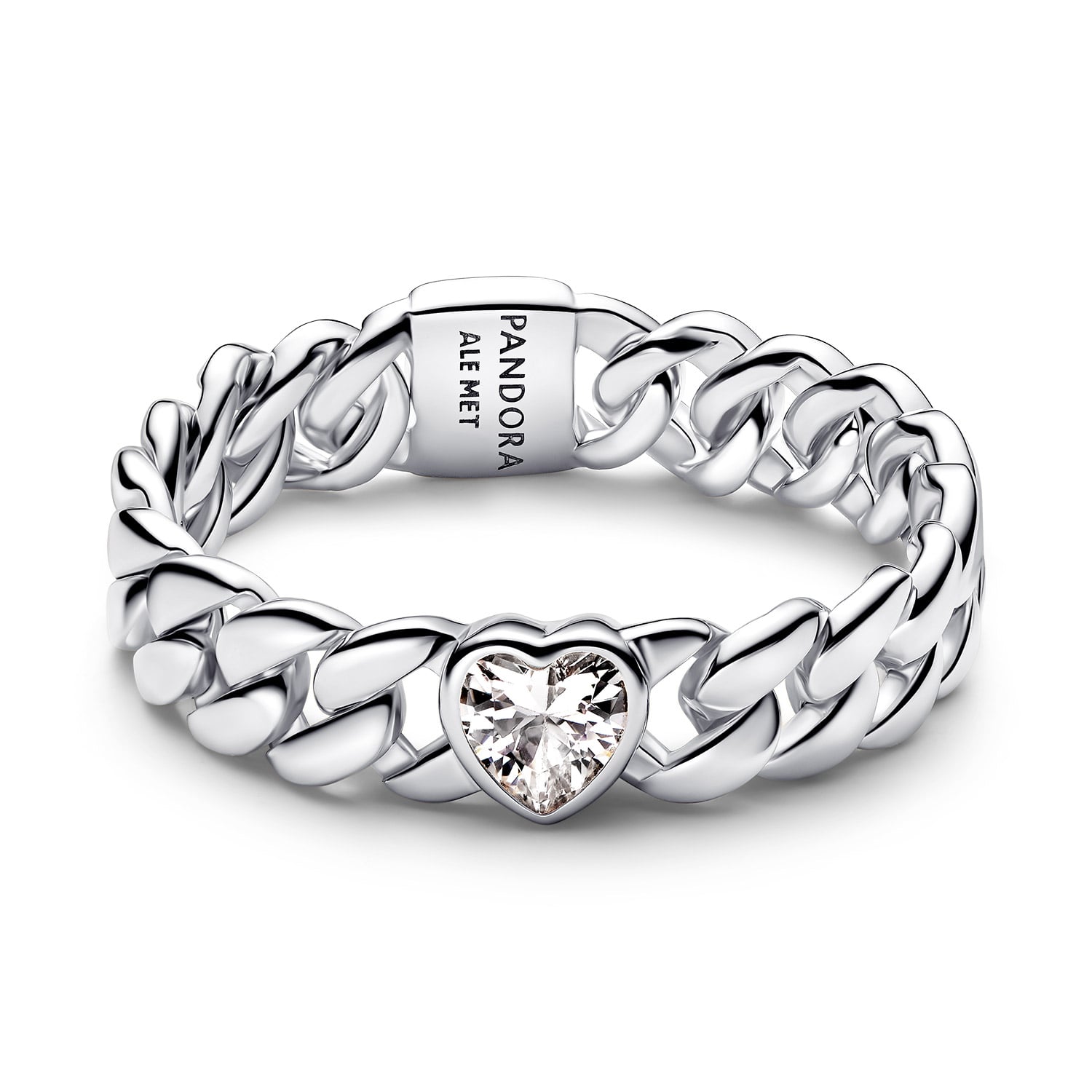 Pandora 194386C01 Kettenring für Frauen mit Herz Silber