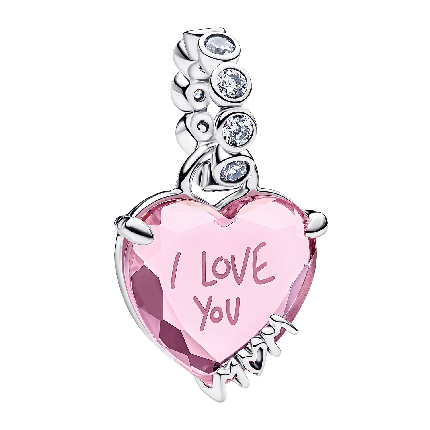 Pandora 794464C01 Silber Charm-Anhänger I Love You Mom