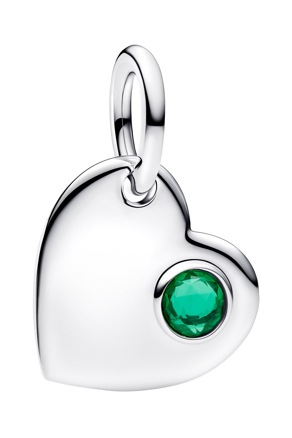 Pandora 794295C05 Charm-Anhänger 925 Silber Mai Herz Grüner Stein
