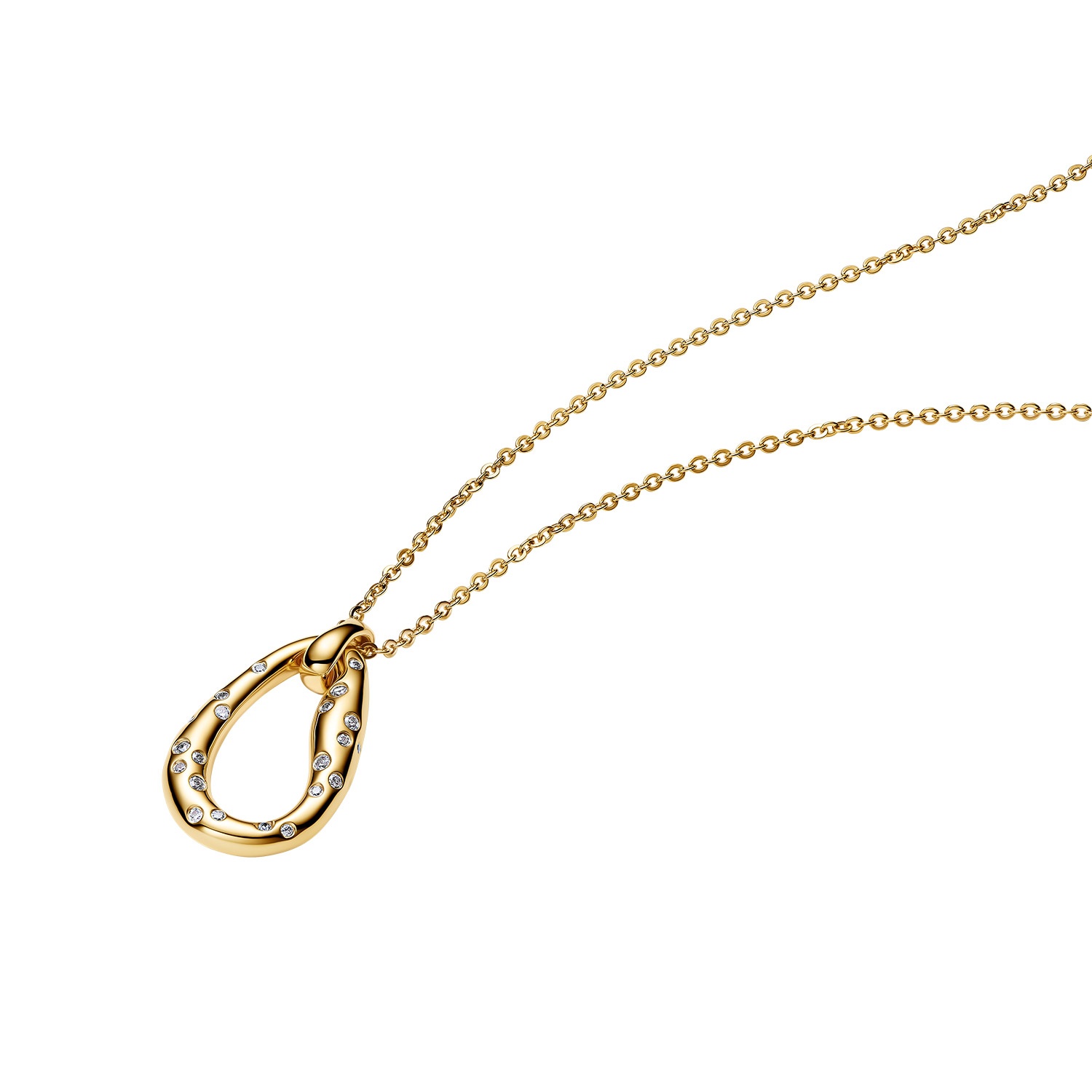 Pandora 364666C01-45 Damen-Collier mit Steinen Besetzt Goldfarben