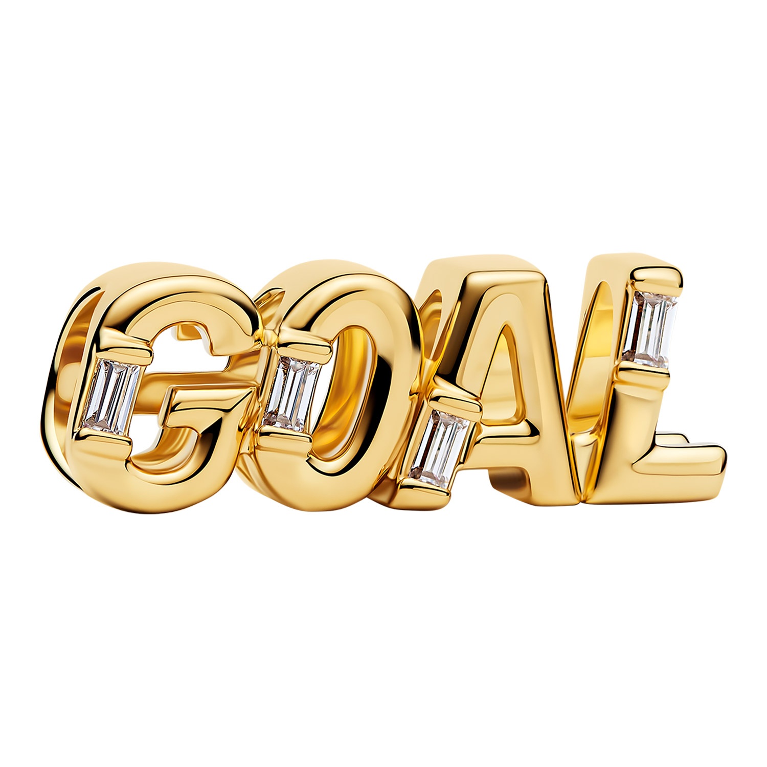 Pandora 764709C01 Charm Goldfarben Schrift GOAL