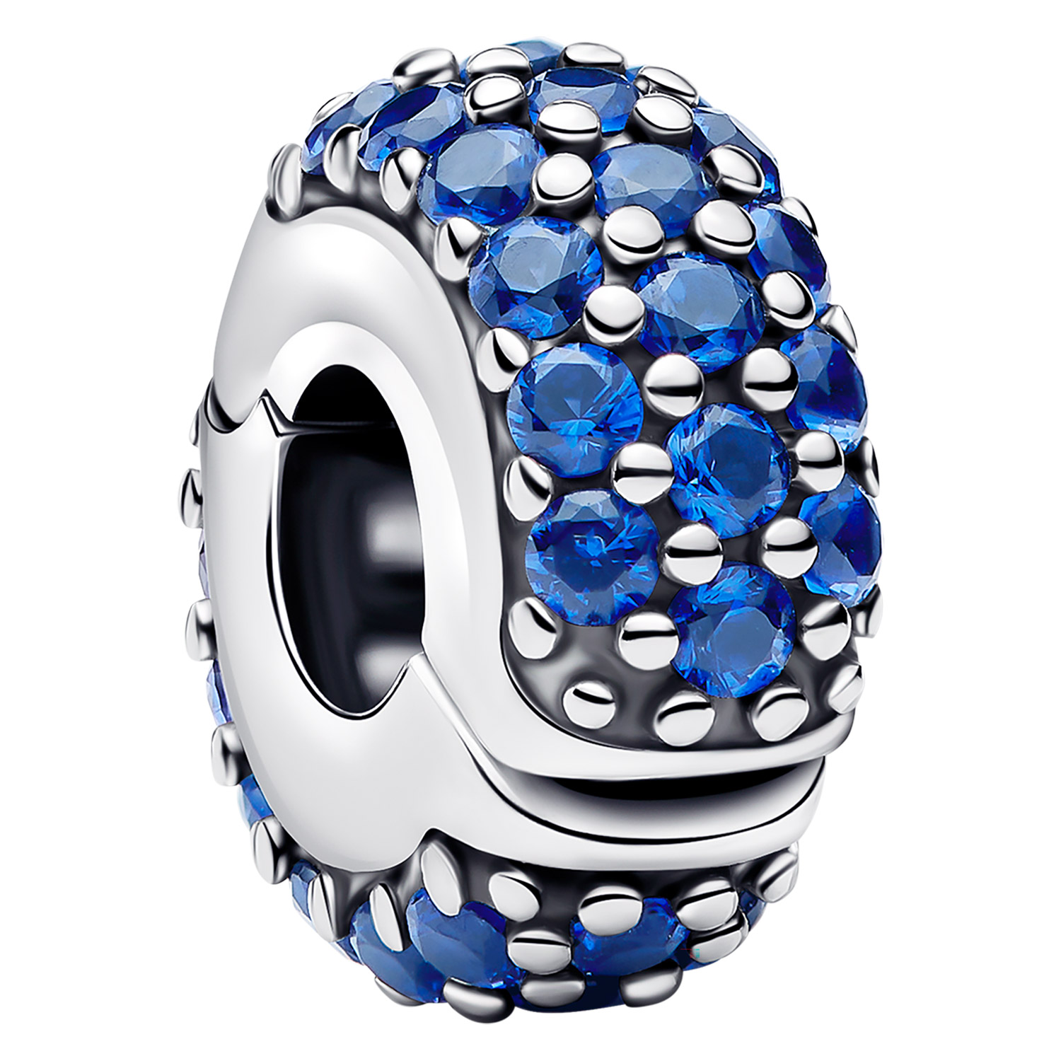 Pandora 794700C01 Clip-Charm Silber Königsblaue Steine