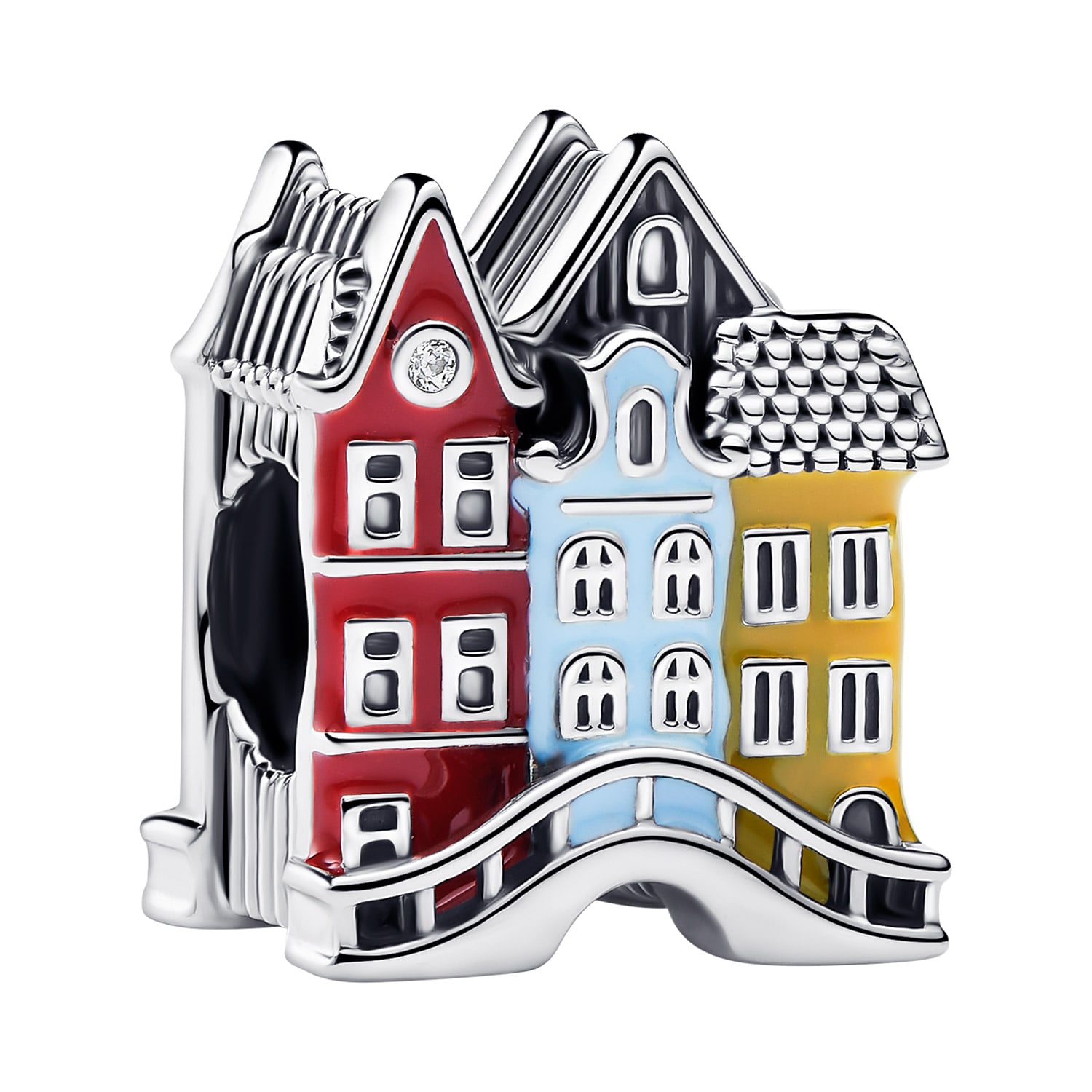 Pandora 794934C01 Charm Silber Bunte Häuser