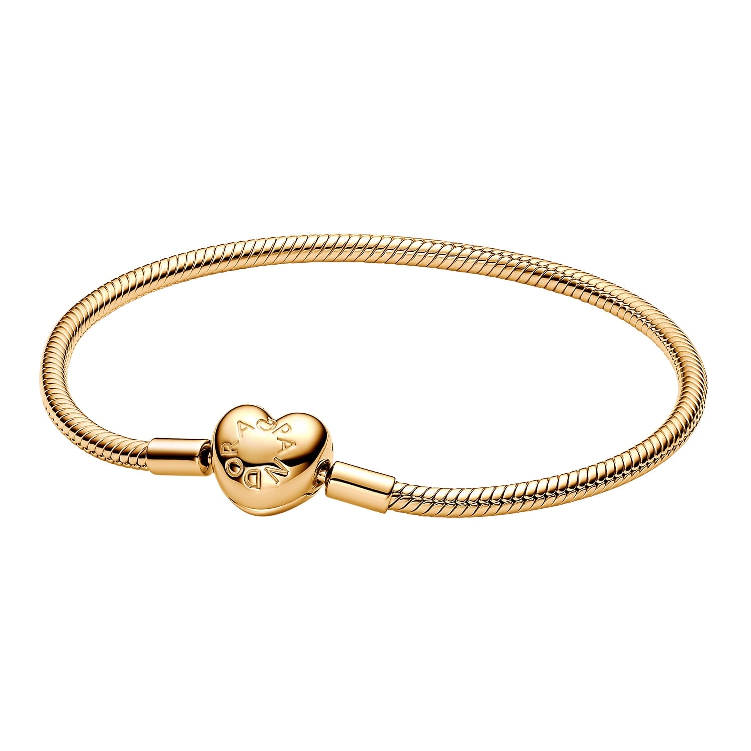 Pandora 563050C00 Damenarmband Goldfarben mit Herz-Verschluss