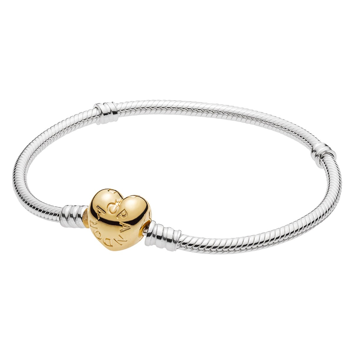 Pandora 568707C00 Damen-Armband Zweifarbig mit Herz-Verschluss