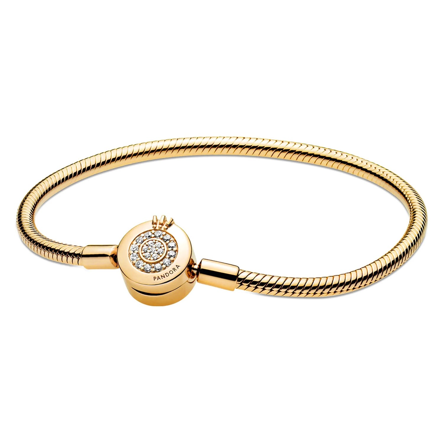Pandora 569046C01 Funkelndes Crown O Armband für Damen Goldfarben