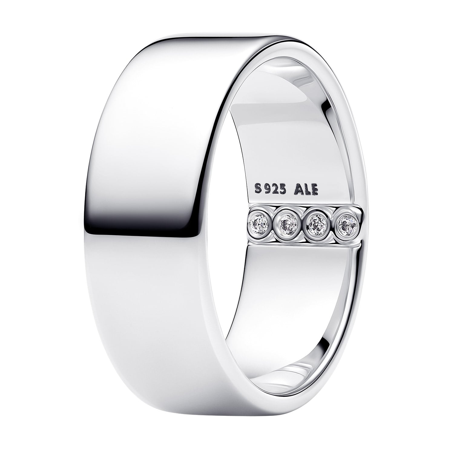 Pandora 194774C01 Damen-Silberring Breite Schiene